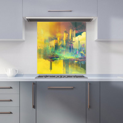 Designer Kitchen Splashbacks Elena Sable: 00059 Premium Glass Kitchen Splashback W700mm X H650mm from B&Q