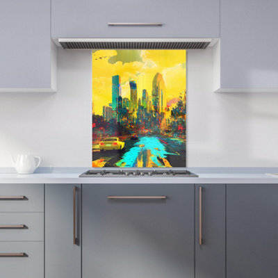 Designer Kitchen Splashbacks Elena Sable: 00060 Premium Glass Kitchen Splashback W600mm X H750mm from B&Q