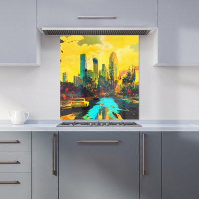 Designer Kitchen Splashbacks Elena Sable: 00060 Premium Glass Kitchen Splashback W700mm X H750mm from B&Q