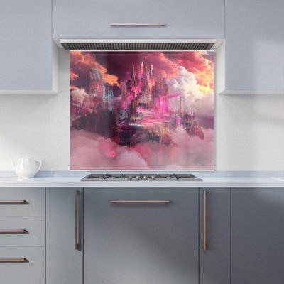 Designer Kitchen Splashbacks Elena Sable: 00063 Premium Glass Kitchen Splashback W900mm X H750mm from B&Q