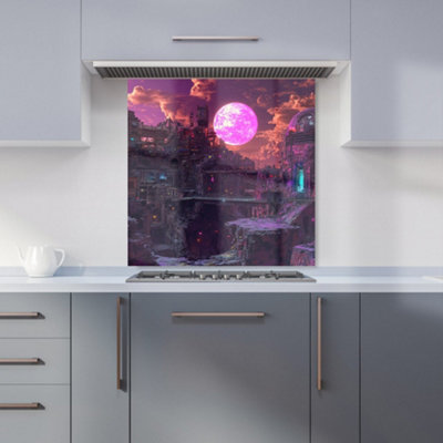 Designer Kitchen Splashbacks Elena Sable: 00065 Premium Glass Kitchen Splashback W600mm X H600mm from B&Q