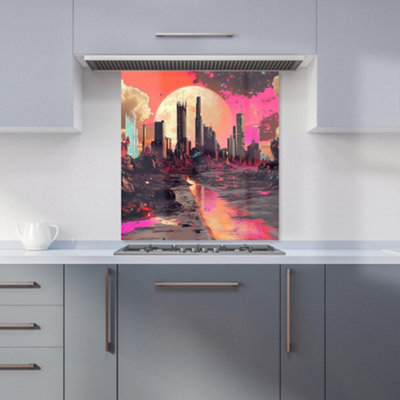 Designer Kitchen Splashbacks Elena Sable: 00066 Premium Glass Kitchen Splashback W700mm X H750mm from B&Q