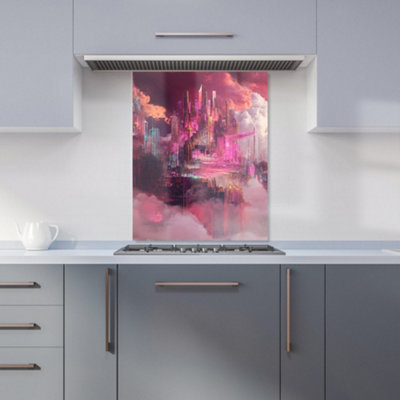 Designer Kitchen Splashbacks Elena Sable: 00067 Premium Glass Kitchen Splashback W600mm X H750mm from B&Q