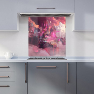 Designer Kitchen Splashbacks Elena Sable: 00067 Premium Glass Kitchen Splashback W700mm X H750mm from B&Q