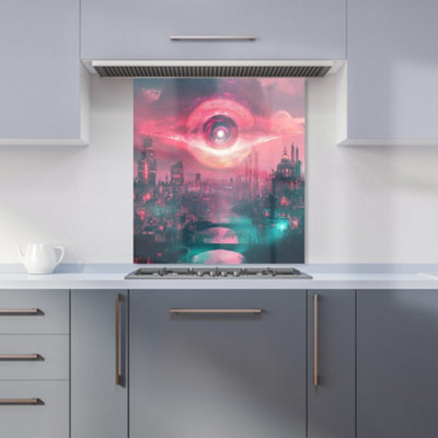 Designer Kitchen Splashbacks Elena Sable: 00068 Premium Glass Kitchen Splashback W600mm X H650mm from B&Q