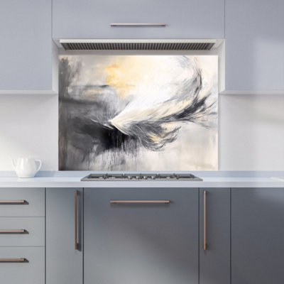 Designer Kitchen Splashbacks Isla Quinn: 00008 Premium Glass Kitchen Splashback W900mm X H650mm from B&Q