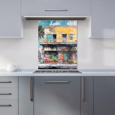 Designer Kitchen Splashbacks Jasper Reed: 00001 Premium Glass Kitchen Splashback W600mm X H750mm from B&Q
