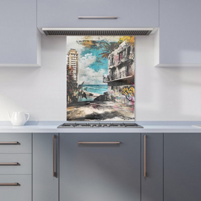 Designer Kitchen Splashbacks Jasper Reed: 00003 Premium Glass Kitchen Splashback W600mm X H750mm from B&Q