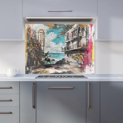Designer Kitchen Splashbacks Jasper Reed: 00003 Premium Glass Kitchen Splashback W900mm X H650mm from B&Q