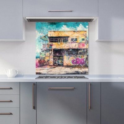 Designer Kitchen Splashbacks Jasper Reed: 00004 Premium Glass Kitchen Splashback W600mm X H600mm from B&Q