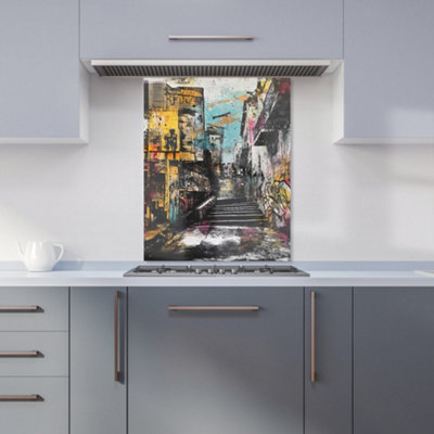 Designer Kitchen Splashbacks Jasper Reed: 00011 Premium Glass Kitchen Splashback W600mm X H750mm from B&Q