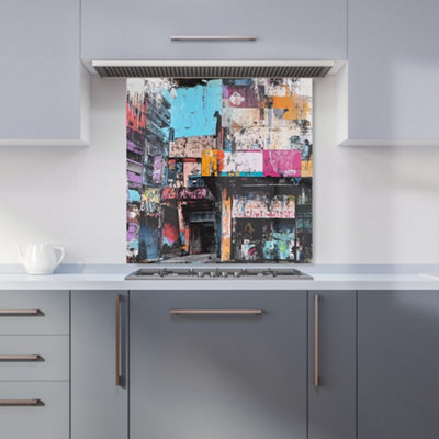 Designer Kitchen Splashbacks Jasper Reed: 00012 Premium Glass Kitchen Splashback W600mm X H600mm from B&Q