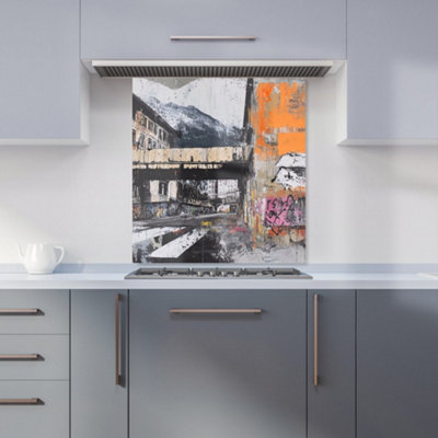 Designer Kitchen Splashbacks Jasper Reed: 00013 Premium Glass Kitchen Splashback W700mm X H650mm from B&Q