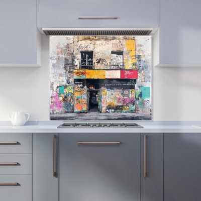 Designer Kitchen Splashbacks Jasper Reed: 00016 Premium Glass Kitchen Splashback W900mm X H750mm from B&Q