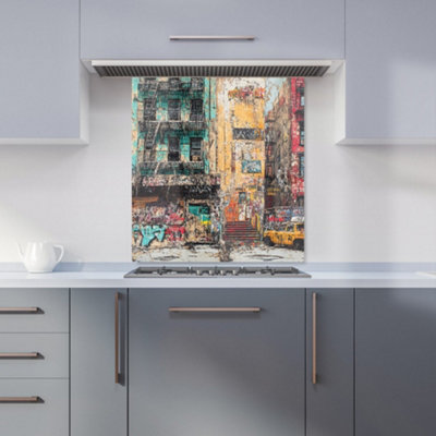Designer Kitchen Splashbacks Jasper Reed: 00017 Premium Glass Kitchen Splashback W700mm X H650mm from B&Q
