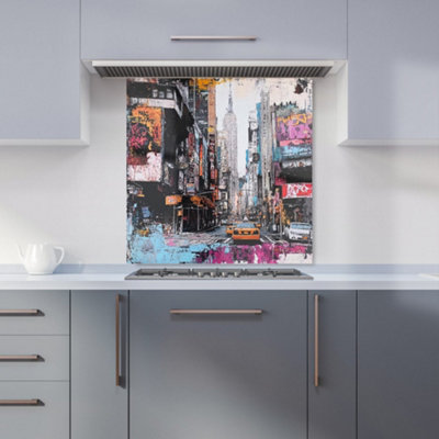 Designer Kitchen Splashbacks Jasper Reed: 00018 Premium Glass Kitchen Splashback W600mm X H600mm from B&Q