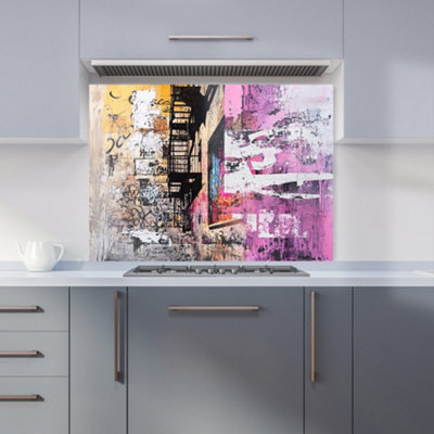 Designer Kitchen Splashbacks Jasper Reed: 00022 Premium Glass Kitchen Splashback W900mm X H650mm from B&Q