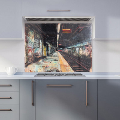 Designer Kitchen Splashbacks Jasper Reed: 00029 Premium Glass Kitchen Splashback W900mm X H650mm from B&Q