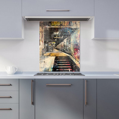 Designer Kitchen Splashbacks Jasper Reed: 00030 Premium Glass Kitchen Splashback W600mm X H750mm from B&Q
