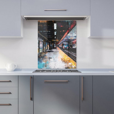 Designer Kitchen Splashbacks Jasper Reed: 00032 Premium Glass Kitchen Splashback W600mm X H750mm from B&Q