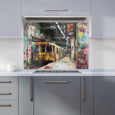 Designer Kitchen Splashbacks Jasper Reed: 00033 Premium Glass Kitchen Splashback W900mm X H650mm from B&Q