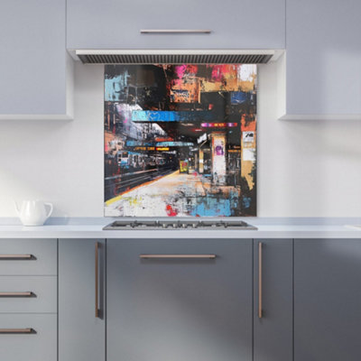 Designer Kitchen Splashbacks Jasper Reed: 00034 Premium Glass Kitchen Splashback W600mm X H600mm from B&Q