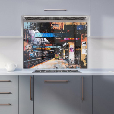 Designer Kitchen Splashbacks Jasper Reed: 00034 Premium Glass Kitchen Splashback W900mm X H650mm from B&Q