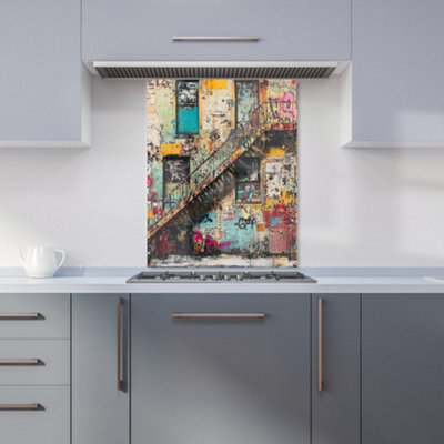 Designer Kitchen Splashbacks Jasper Reed: 00037 Premium Glass Kitchen Splashback W600mm X H750mm from B&Q