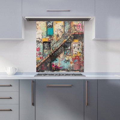 Designer Kitchen Splashbacks Jasper Reed: 00037 Premium Glass Kitchen Splashback W700mm X H650mm from B&Q