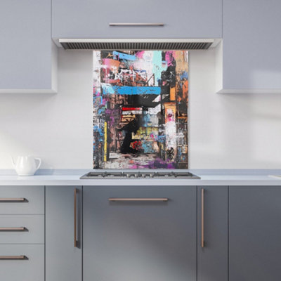 Designer Kitchen Splashbacks Jasper Reed: 00038 Premium Glass Kitchen Splashback W600mm X H750mm from B&Q