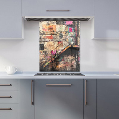 Designer Kitchen Splashbacks Jasper Reed: 00039 Premium Glass Kitchen Splashback W600mm X H750mm from B&Q