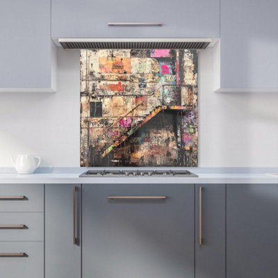 Designer Kitchen Splashbacks Jasper Reed: 00039 Premium Glass Kitchen Splashback W600mm X H600mm from B&Q