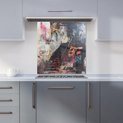 Designer Kitchen Splashbacks Jasper Reed: 00040 Premium Glass Kitchen Splashback W700mm X H750mm from B&Q