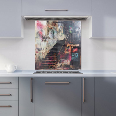 Designer Kitchen Splashbacks Jasper Reed: 00040 Premium Glass Kitchen Splashback W700mm X H650mm from B&Q