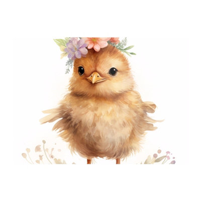 B&Q -  WatercolourCute Easter Chick Chopping Board