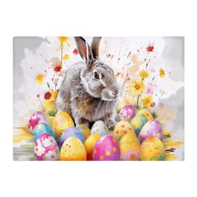 B&Q -  Splashart Easter Bunny And Eggs Chopping Board