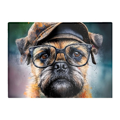 B&Q -  Border Terrier Dog Splashart Chopping Board
