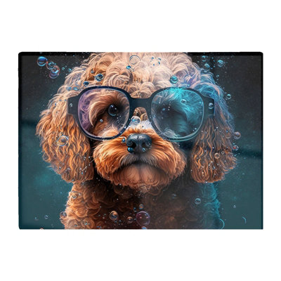 Warren Reed Designer Cavapoo Dog Face Splashart Chopping Board from B&Q
