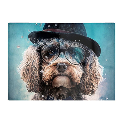 Warren Reed Designer Cockapoo Dog Splashart Chopping Board from B&Q
