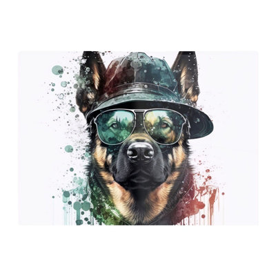 B&Q -  German Shepherd Splashart Chopping Board