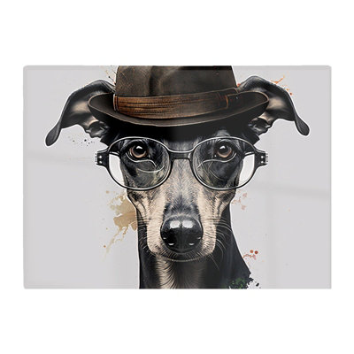 B&Q -  Whippet Dog Splashart Chopping Board