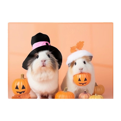 Warren Reed Designer Trick Or Treating Guinea Pigs Chopping Board from B&Q