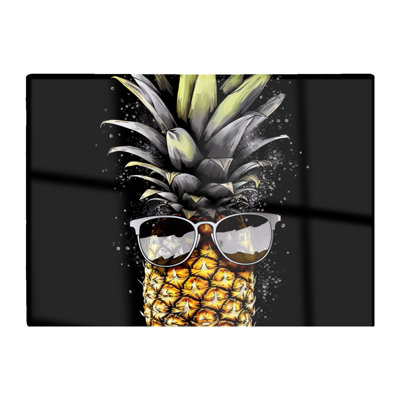 B&Q -  Splashart Pineapple In Glasses Chopping Board