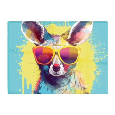 B&Q -  Splashart Wallaby In Glasses Chopping Board