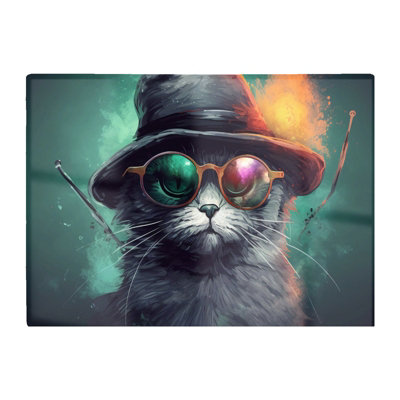 B&Q -  Fiery Cat In A Hat Chopping Board