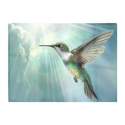Warren Reed Designer Hummingbird In A Beautiful Sky Chopping Board from B&Q