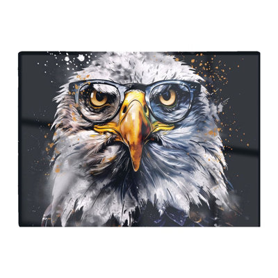 B&Q -  Eagle In Glasses Splashart Chopping Board