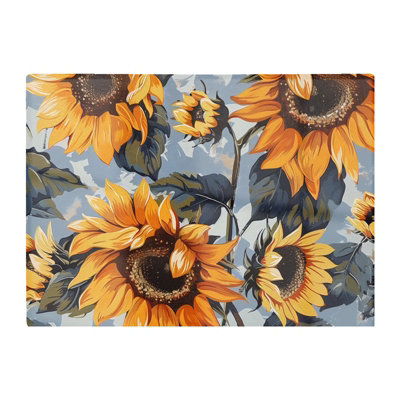 B&Q -  Sunflowers On A Sunny Day Chopping Board