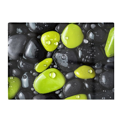 B&Q -  Lime And Charcoal Pebble Harmony Chopping Board