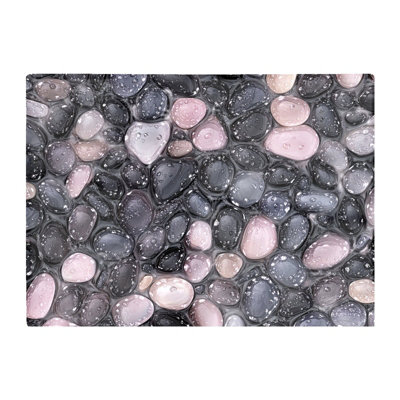 B&Q -  Glossy Pebbles In Soft Hues Chopping Board